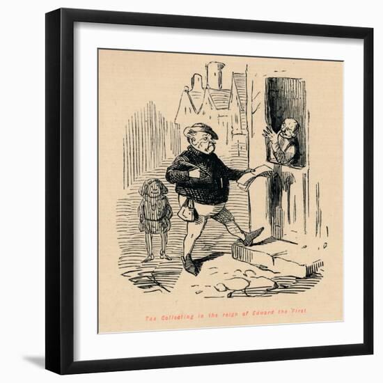 'Tax Collecting in the reign of Edward the First', c1860, (c1860)-John Leech-Framed Giclee Print