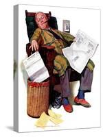"Tax Deadline,"March 19, 1938-John Newton Howitt-Stretched Canvas
