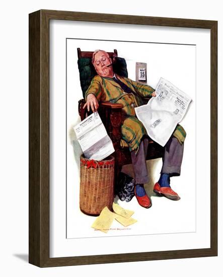 "Tax Deadline,"March 19, 1938-John Newton Howitt-Framed Giclee Print