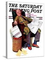 "Tax Deadline," Saturday Evening Post Cover, March 19, 1938-John Newton Howitt-Stretched Canvas