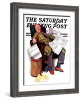 "Tax Deadline," Saturday Evening Post Cover, March 19, 1938-John Newton Howitt-Framed Giclee Print