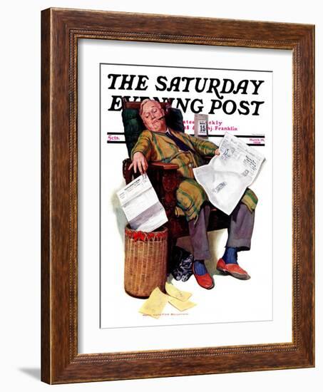 "Tax Deadline," Saturday Evening Post Cover, March 19, 1938-John Newton Howitt-Framed Giclee Print