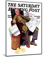 "Tax Deadline," Saturday Evening Post Cover, March 19, 1938-John Newton Howitt-Mounted Giclee Print