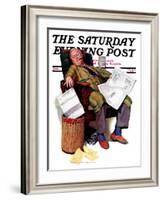 "Tax Deadline," Saturday Evening Post Cover, March 19, 1938-John Newton Howitt-Framed Giclee Print