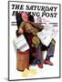 "Tax Deadline," Saturday Evening Post Cover, March 19, 1938-John Newton Howitt-Mounted Giclee Print