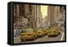 Taxi a New York-Guido Borelli-Framed Stretched Canvas