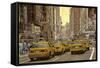 Taxi a New York-Guido Borelli-Framed Stretched Canvas