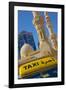 Taxi and Mosque, Abu Dhabi, United Arab Emirates, Middle East-Frank Fell-Framed Photographic Print