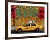 Taxi and mural painting, NYC-Michel Setboun-Framed Giclee Print