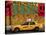 Taxi and mural painting, NYC-Michel Setboun-Stretched Canvas