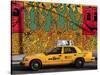 Taxi and mural painting, NYC-Michel Setboun-Stretched Canvas