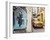 Taxi and Street Scene, Kolkata (Calcutta), West Bengal, India-Peter Adams-Framed Premium Photographic Print