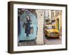 Taxi and Street Scene, Kolkata (Calcutta), West Bengal, India-Peter Adams-Framed Photographic Print