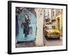 Taxi and Street Scene, Kolkata (Calcutta), West Bengal, India-Peter Adams-Framed Photographic Print