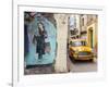 Taxi and Street Scene, Kolkata (Calcutta), West Bengal, India-Peter Adams-Framed Photographic Print