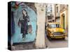 Taxi and Street Scene, Kolkata (Calcutta), West Bengal, India-Peter Adams-Stretched Canvas