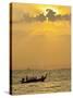 Taxi Boat in the Phra Nang Beach, Evening Mood, Ao Nang, Krabi, Thailand-Rainer Mirau-Stretched Canvas