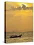 Taxi Boat in the Phra Nang Beach, Evening Mood, Ao Nang, Krabi, Thailand-Rainer Mirau-Stretched Canvas