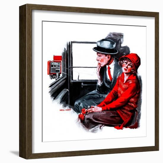 "Taxi Cab,"April 26, 1924-Neil Hott-Framed Giclee Print