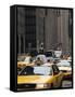 Taxi Cabs, Avenue of the Americas, Manhattan, New York City, New York, USA-Amanda Hall-Framed Stretched Canvas