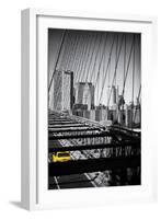 Taxi Cabs - Brooklyn Bridge - Yellow Cabs - Manhattan - New York City - United States-Philippe Hugonnard-Framed Photographic Print