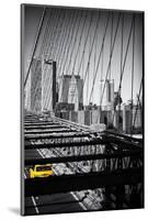 Taxi Cabs - Brooklyn Bridge - Yellow Cabs - Manhattan - New York City - United States-Philippe Hugonnard-Mounted Photographic Print