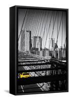 Taxi Cabs - Brooklyn Bridge - Yellow Cabs - Manhattan - New York City - United States-Philippe Hugonnard-Framed Stretched Canvas