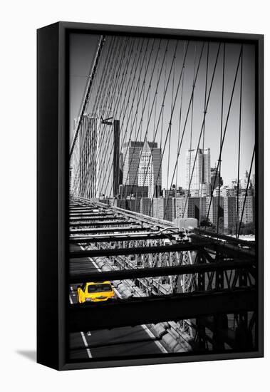 Taxi Cabs - Brooklyn Bridge - Yellow Cabs - Manhattan - New York City - United States-Philippe Hugonnard-Framed Stretched Canvas