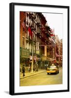 Taxi Cabs - Chinatown - Yellow Cabs - Manhattan - New York City - United States-Philippe Hugonnard-Framed Photographic Print