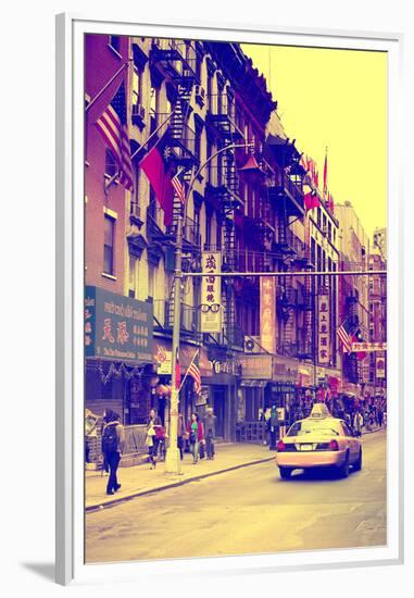 Taxi Cabs - Chinatown - Yellow Cabs - Manhattan - New York City - United States-Philippe Hugonnard-Framed Premium Photographic Print