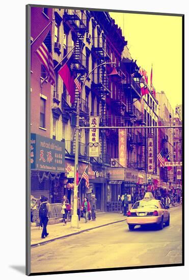 Taxi Cabs - Chinatown - Yellow Cabs - Manhattan - New York City - United States-Philippe Hugonnard-Mounted Photographic Print