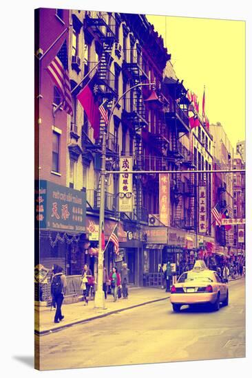 Taxi Cabs - Chinatown - Yellow Cabs - Manhattan - New York City - United States-Philippe Hugonnard-Stretched Canvas