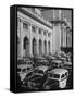 Taxi Cabs Lined Up Outside Union Station-Alfred Eisenstaedt-Framed Stretched Canvas