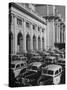 Taxi Cabs Lined Up Outside Union Station-Alfred Eisenstaedt-Stretched Canvas