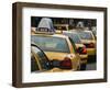 Taxi Cabs, Manhattan, New York City, New York, United States of America, North America-Amanda Hall-Framed Photographic Print