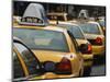 Taxi Cabs, Manhattan, New York City, New York, United States of America, North America-Amanda Hall-Mounted Photographic Print