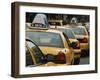 Taxi Cabs, Manhattan, New York City, New York, United States of America, North America-Amanda Hall-Framed Photographic Print