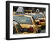 Taxi Cabs, Manhattan, New York City, New York, United States of America, North America-Amanda Hall-Framed Photographic Print