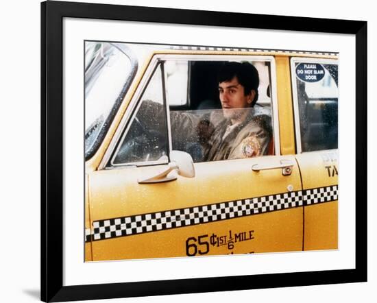 Taxi Driver by Martin Scorsese with Robert by Niro, 1976 (photo)-null-Framed Photo