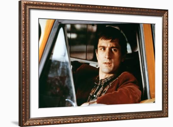 Taxi Driver by Martin Scorsese with Robert by Niro, 1976 (photo)-null-Framed Photo