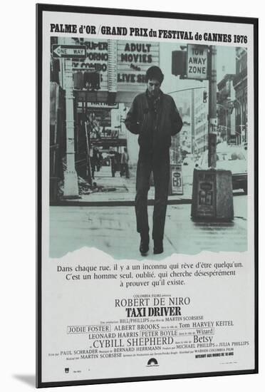 Taxi Driver - French Style-null-Mounted Poster