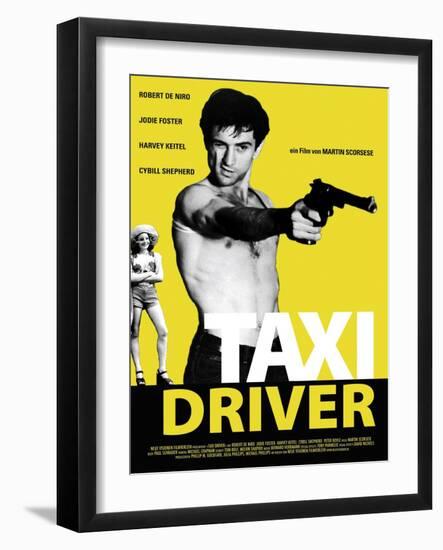 Taxi Driver, Jodie Foster, Robert De Niro, 1976-null-Framed Art Print