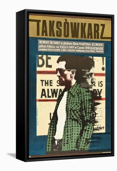 Taxi Driver, Robert De Niro on Polish Poster Art, 1976-null-Framed Stretched Canvas