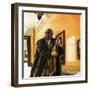 Taxi Driver Stealing Goya's Portrait of Wellington-Andrew Howat-Framed Giclee Print