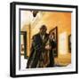 Taxi Driver Stealing Goya's Portrait of Wellington-Andrew Howat-Framed Giclee Print