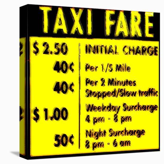 Taxi Fare, New York-Tosh-Stretched Canvas
