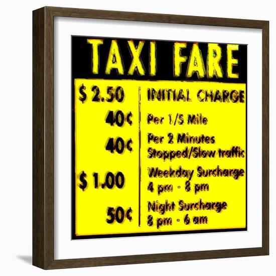 Taxi Fare, New York-Tosh-Framed Art Print