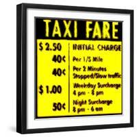 Taxi Fare, New York-Tosh-Framed Art Print