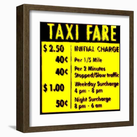 Taxi Fare, New York-Tosh-Framed Art Print