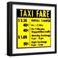 Taxi Fare, New York-Tosh-Framed Art Print